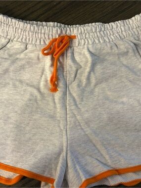 wild fable White Athletic Shorts with Orange Drawstring